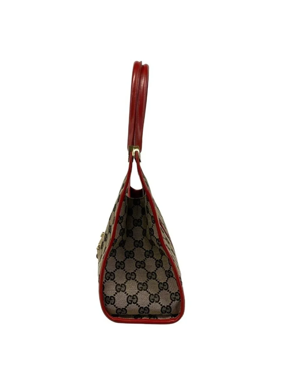 Gucci Shoulder Bag Jackie Red Beige Dark Brown Leather - Picture 4 of 15